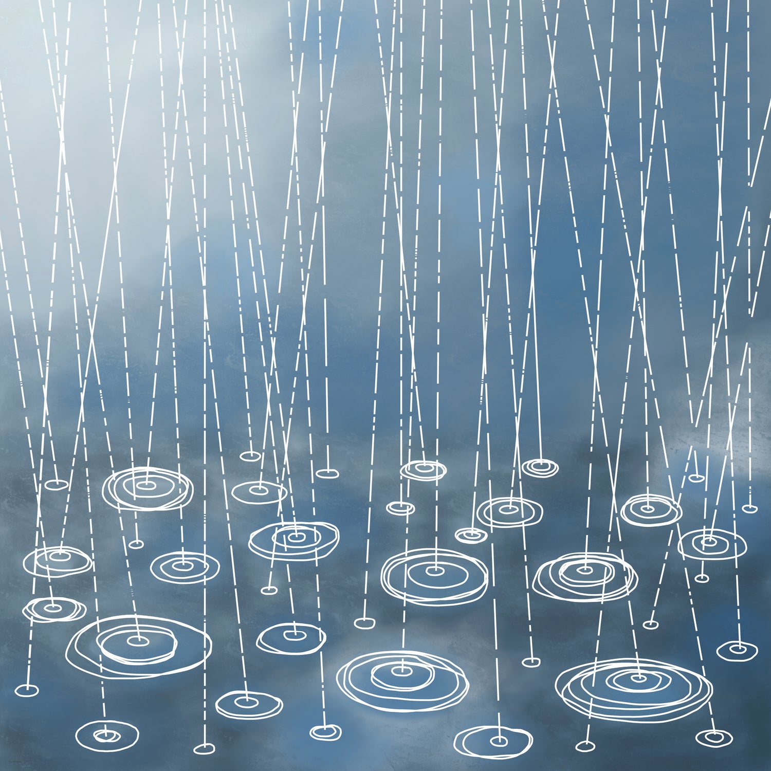 Another Rainy Day by Nic Squirrell on GIANT ART - blue digital painting