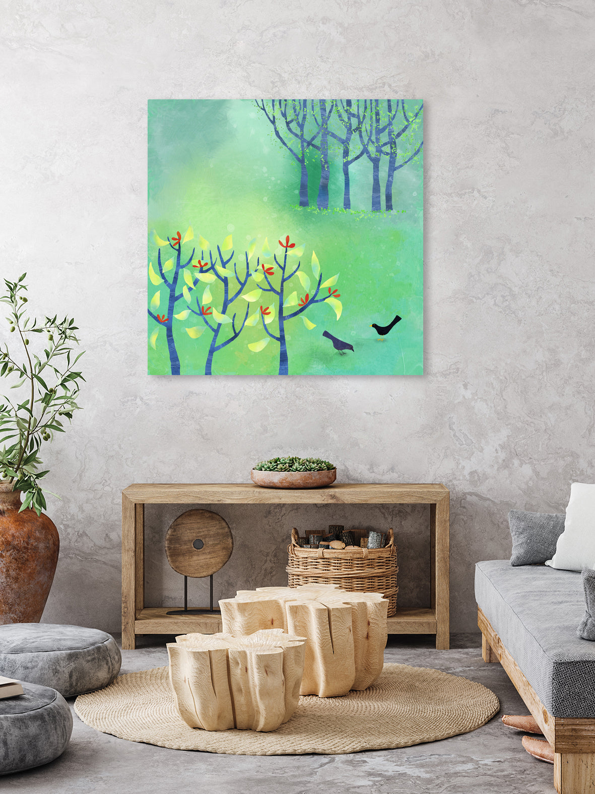 April Landscape by Nic Squirrell on GIANT ART - green digital painting