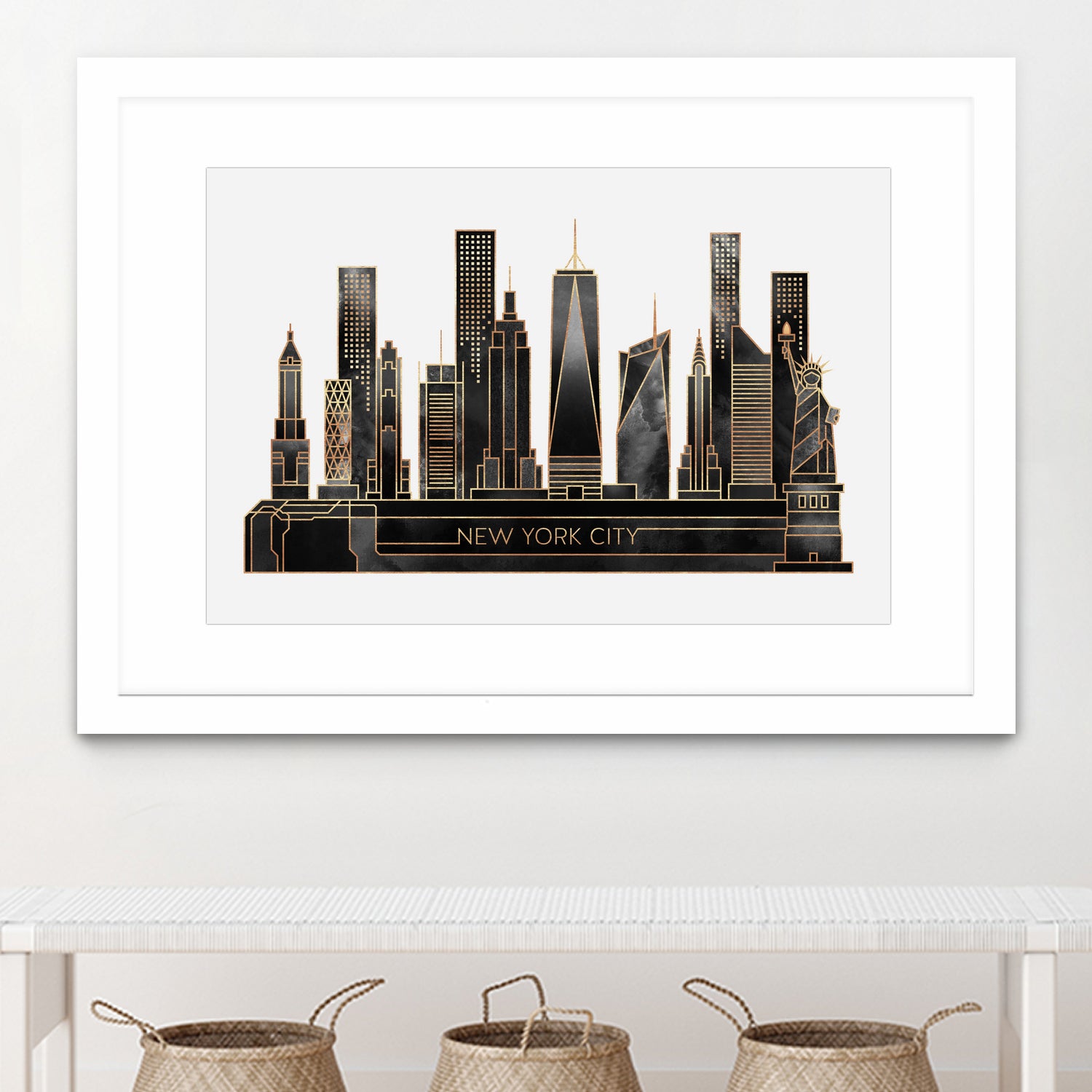 NYC - Black by Elisabeth Fredriksson on GIANT ART - black digital painting