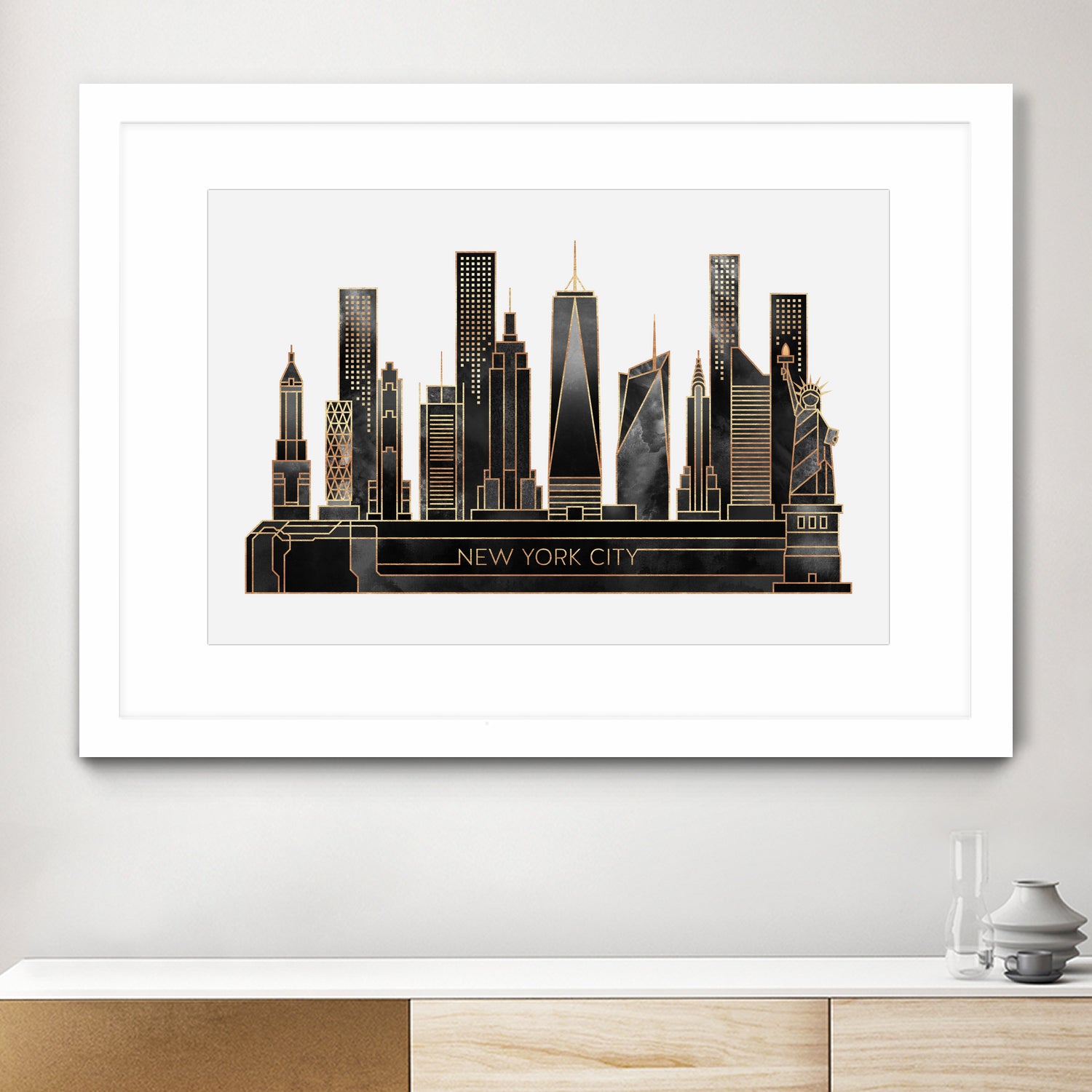 NYC - Black by Elisabeth Fredriksson on GIANT ART - black digital painting