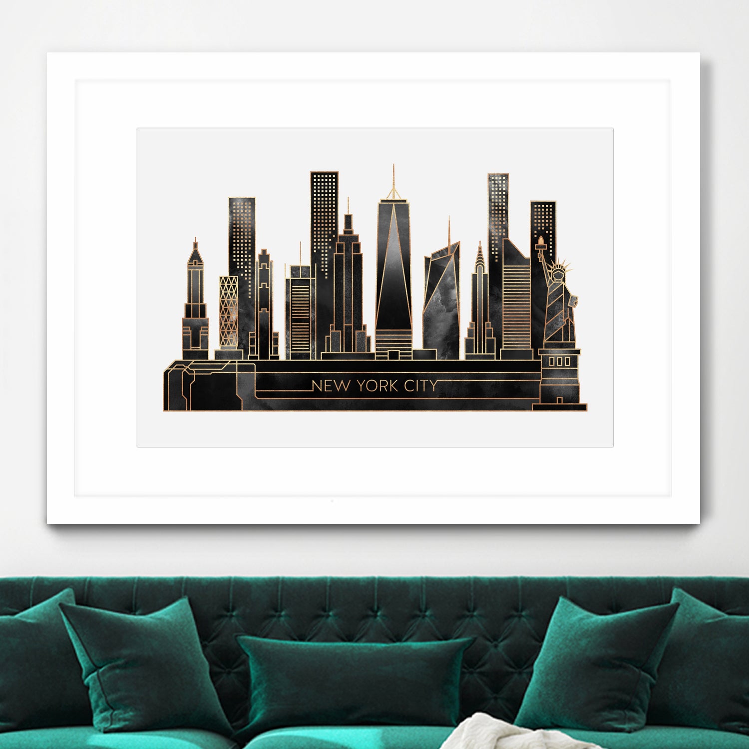 NYC - Black by Elisabeth Fredriksson on GIANT ART - black digital painting