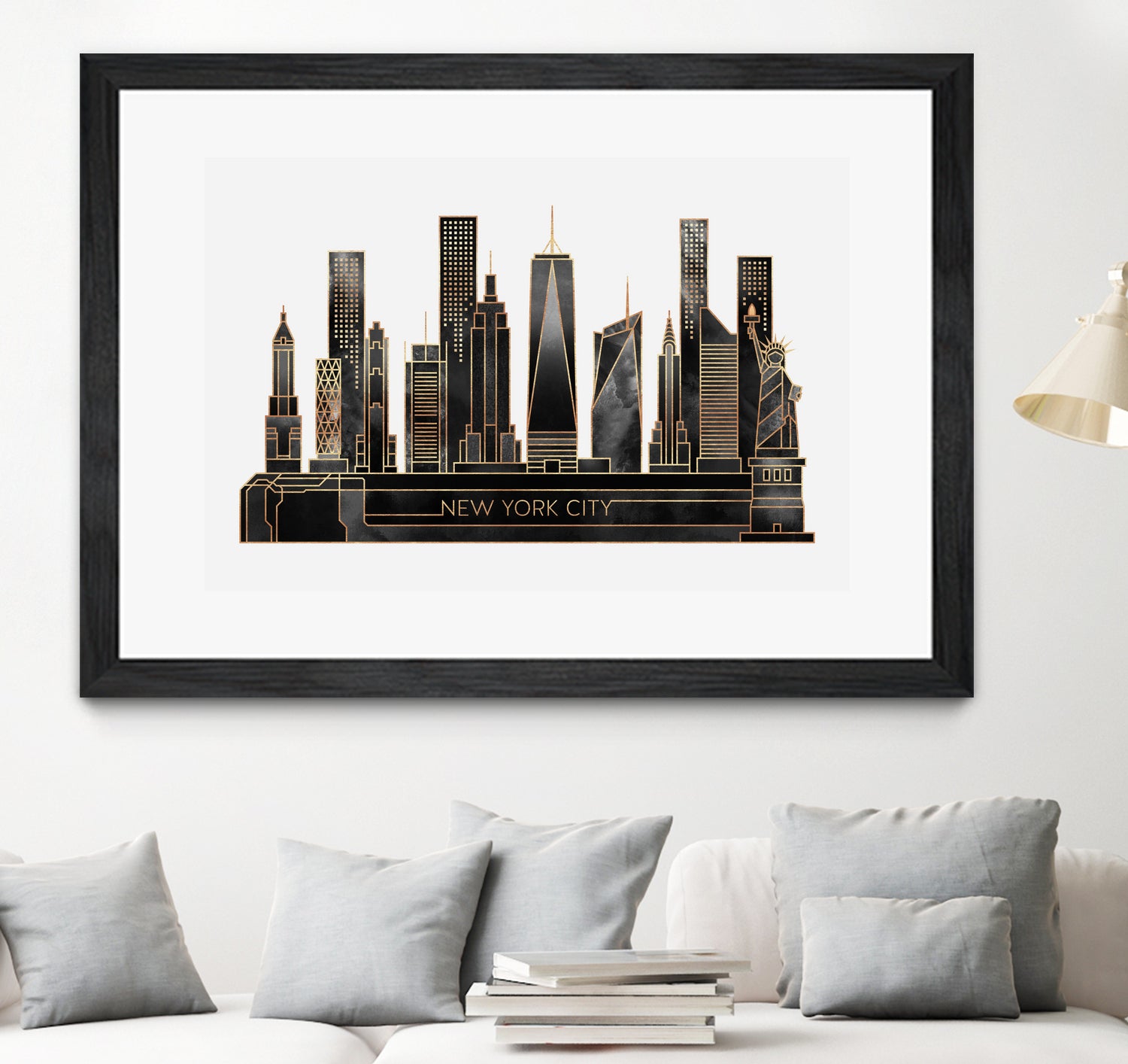 NYC - Black by Elisabeth Fredriksson on GIANT ART - black digital painting