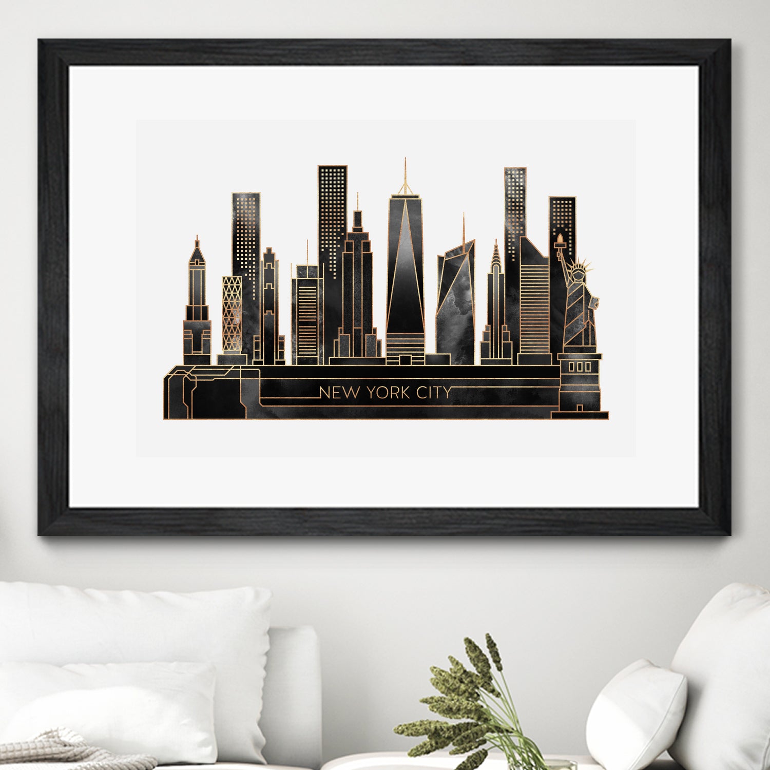 NYC - Black by Elisabeth Fredriksson on GIANT ART - black digital painting