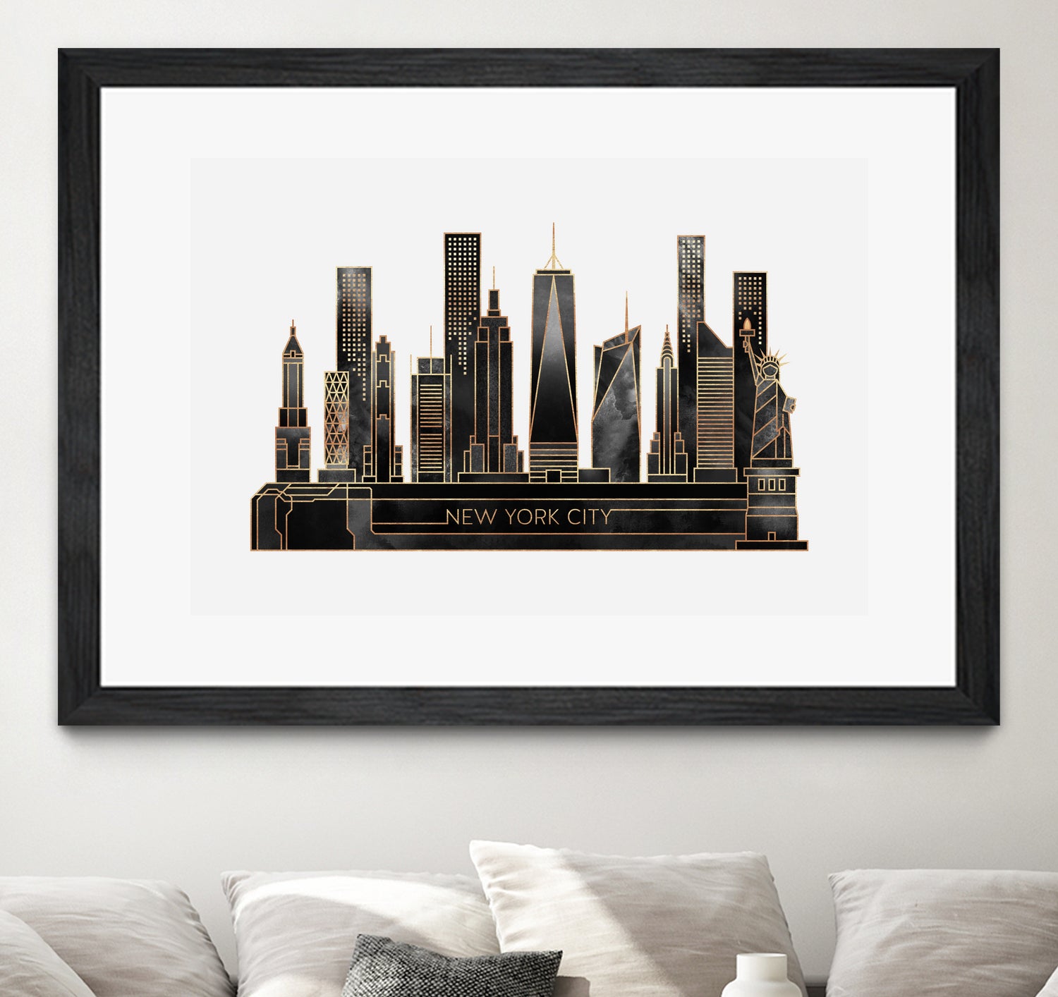 NYC - Black by Elisabeth Fredriksson on GIANT ART - black digital painting