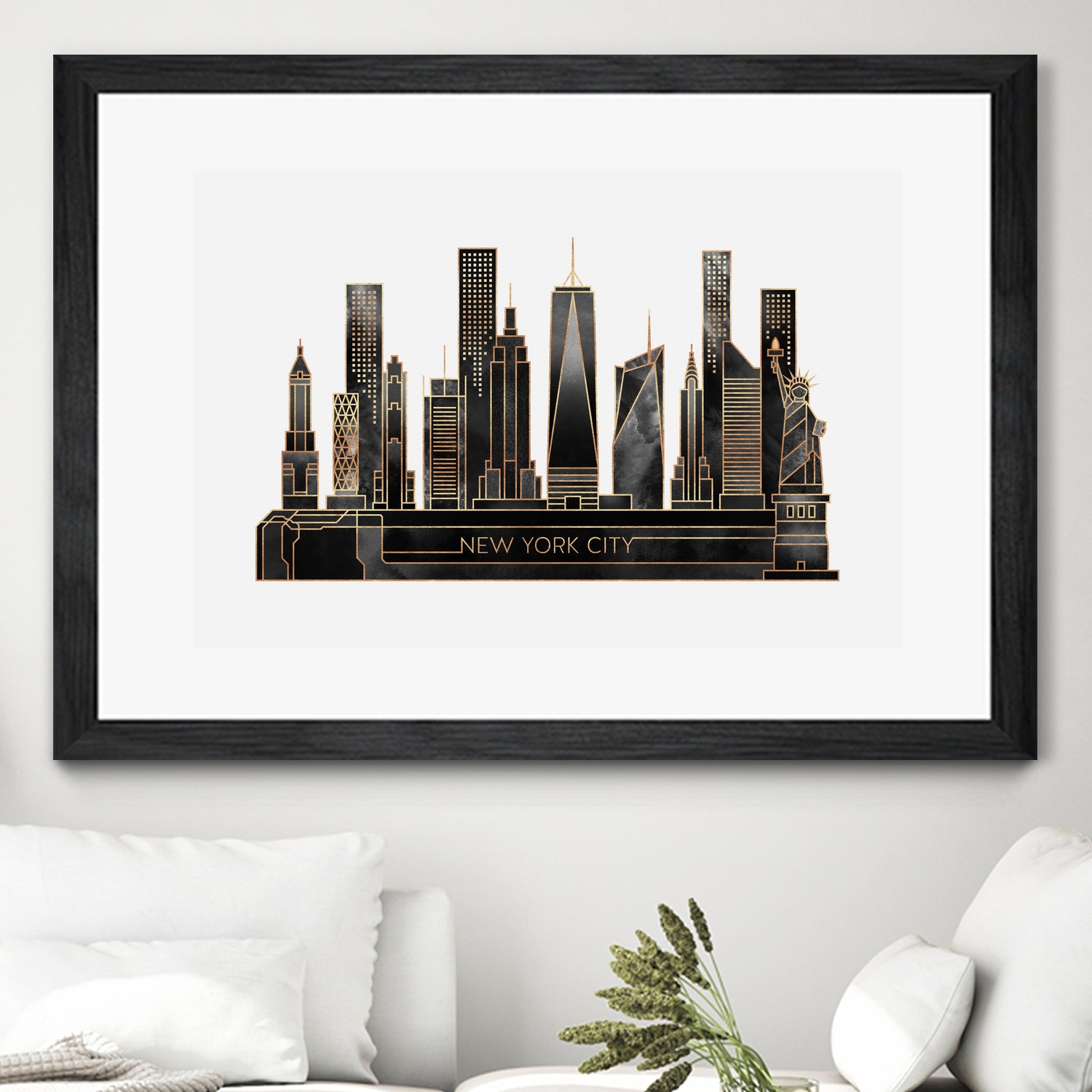 NYC - Black by Elisabeth Fredriksson on GIANT ART - black digital painting