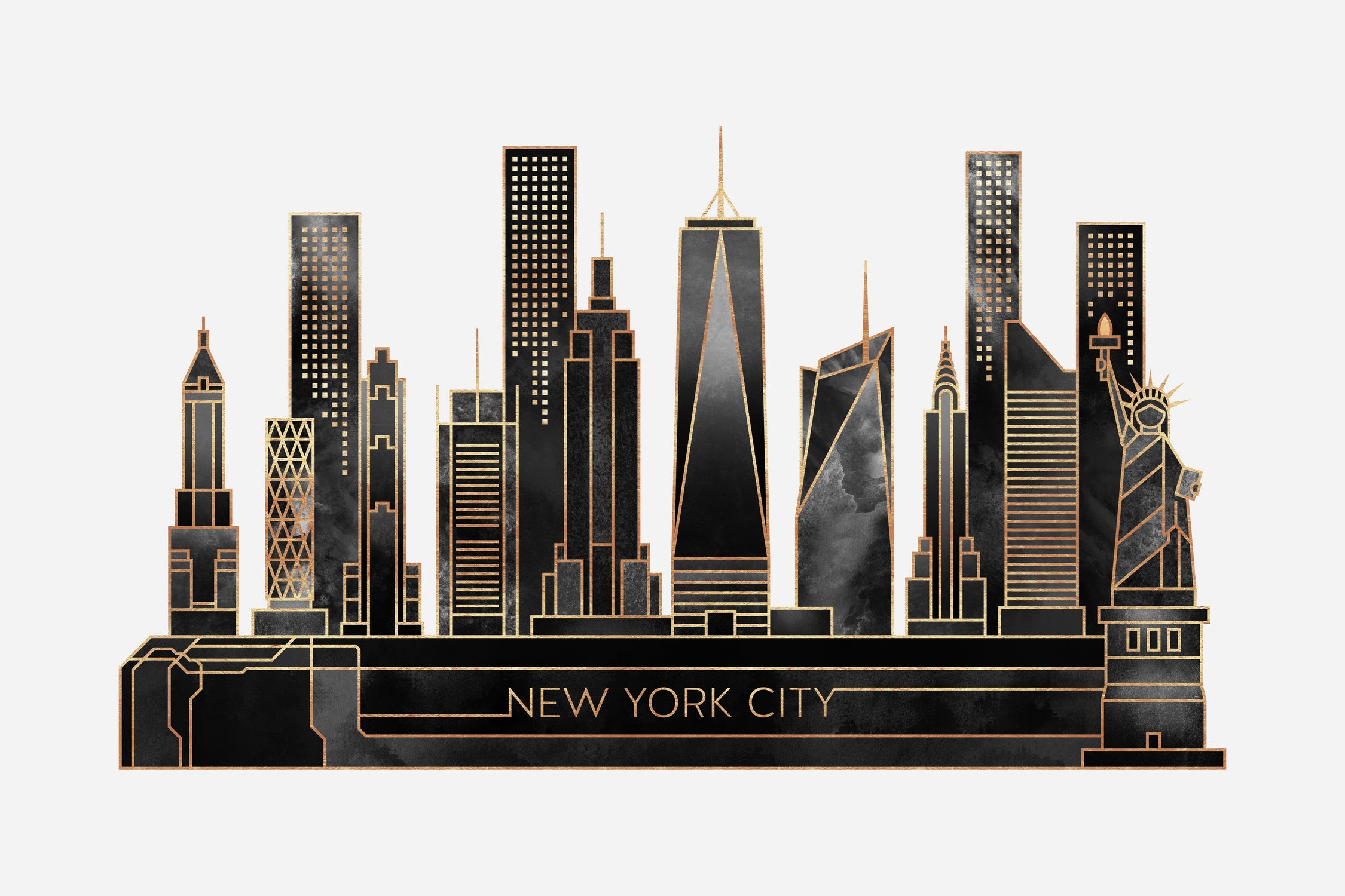 NYC - Black by Elisabeth Fredriksson on GIANT ART - black digital painting