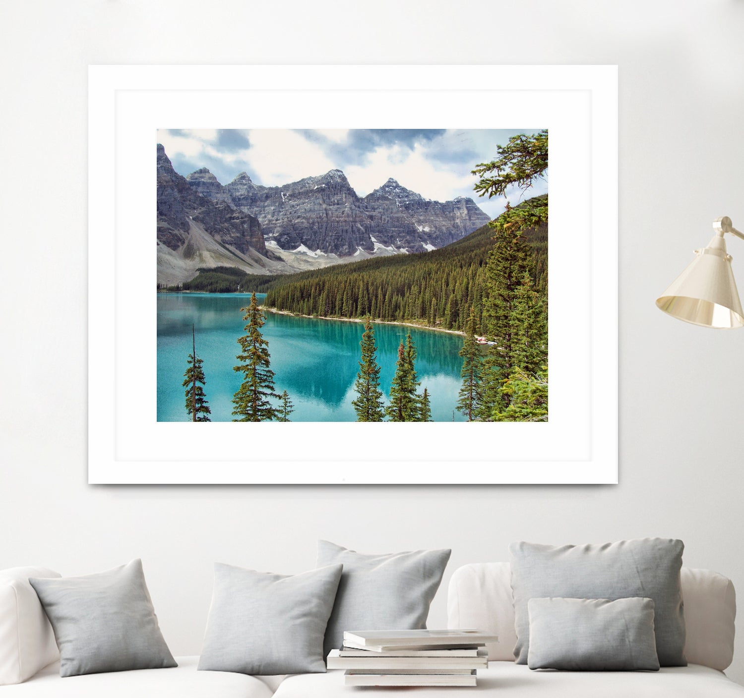 Moraine Lake Canada by Lynn Bolt on GIANT ART - blue photo illustration