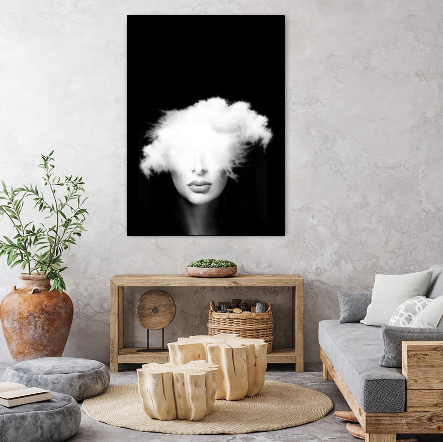 Head in the clouds by Tania Amrein on GIANT ART - black mixed media