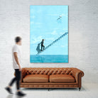 The Truman Show by Jason Ratliff on GIANT ART - blue digital painting