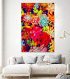 Emaline Floral and Succulents by Lisa Raymond on GIANT ART - red digital painting