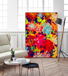 Emaline Floral and Succulents by Lisa Raymond on GIANT ART - red digital painting