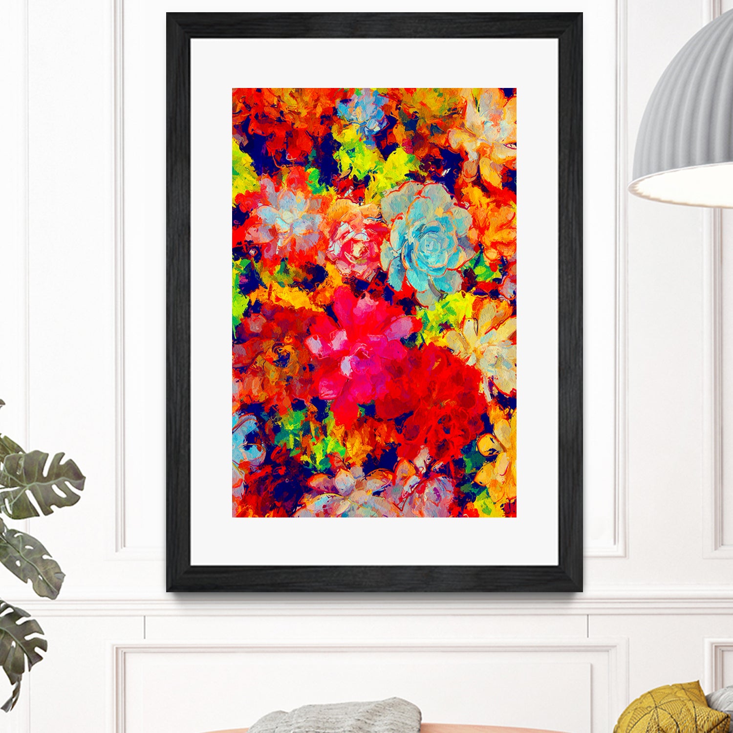 Emaline Floral and Succulents by Lisa Raymond on GIANT ART - red digital painting