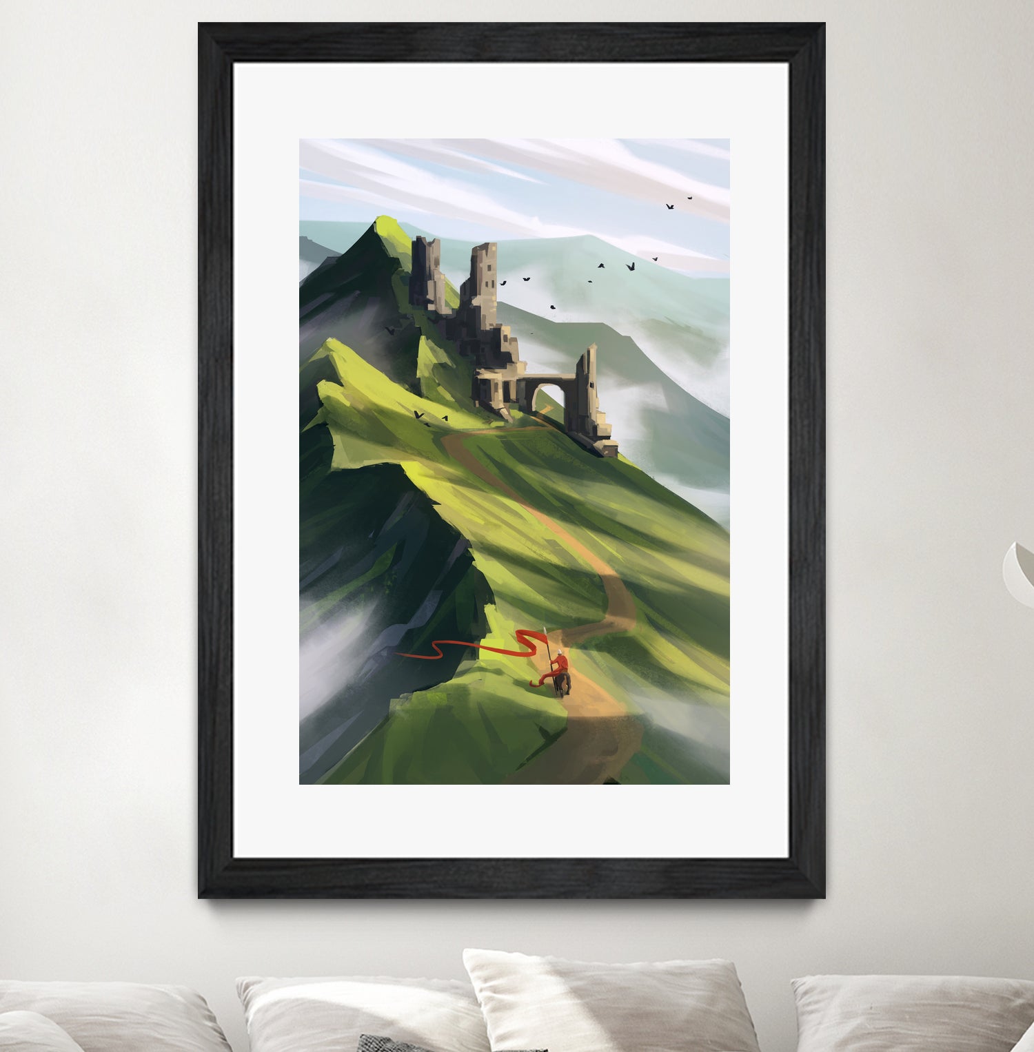 Lonely knight by Laszlo Ede on GIANT ART - white digital painting