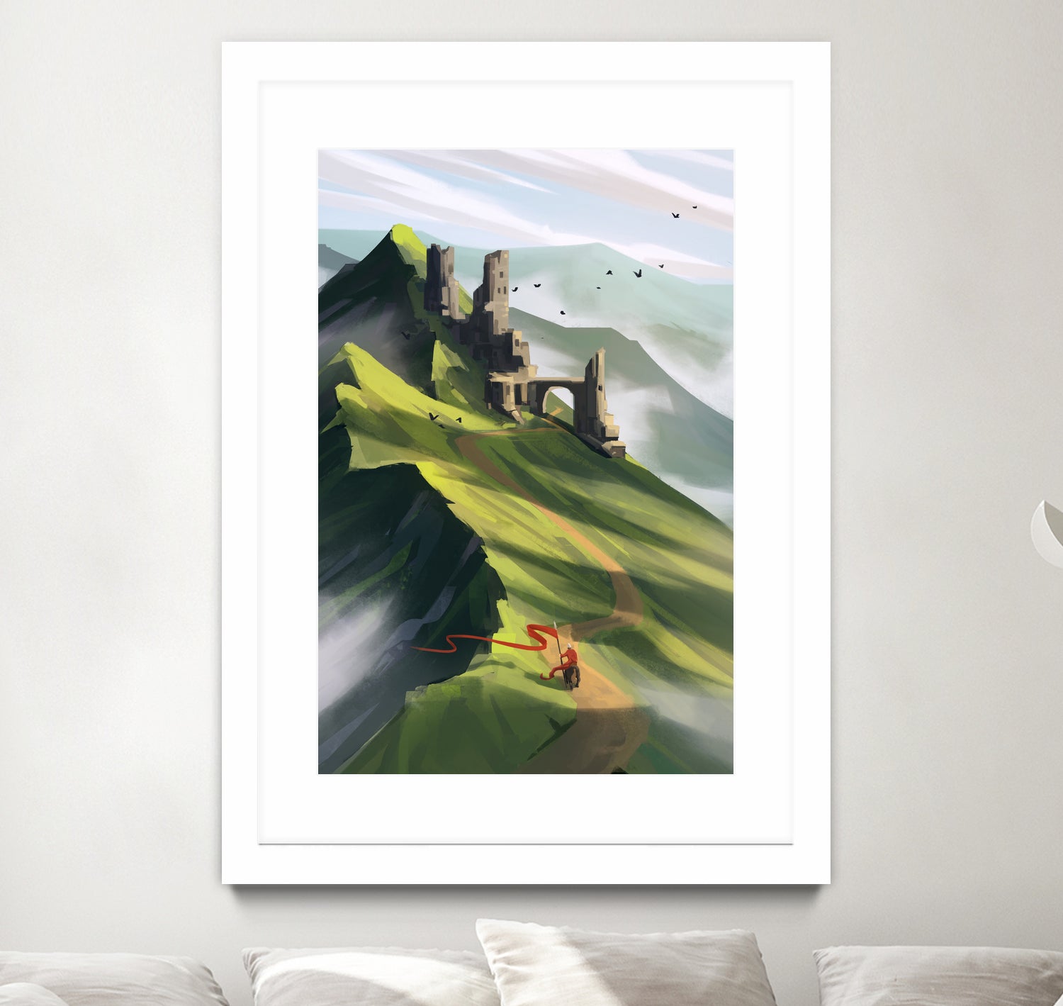 Lonely knight by Laszlo Ede on GIANT ART - white digital painting