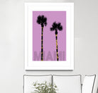 Graphic Art PALM TREES MIAMI | pink by Melanie Viola on GIANT ART - pink vector illustration