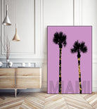 Graphic Art PALM TREES MIAMI | pink by Melanie Viola on GIANT ART - pink vector illustration