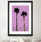 Graphic Art PALM TREES MIAMI | pink by Melanie Viola on GIANT ART - pink vector illustration