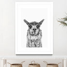 Happy Llama by Kathrin Pienaar on GIANT ART - gray photo manipulation