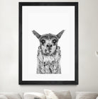 Happy Llama by Kathrin Pienaar on GIANT ART - gray photo manipulation