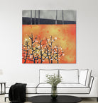 Blackthorn Blossom Landscape by Nic Squirrell on GIANT ART - orange digital painting