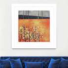 Blackthorn Blossom Landscape by Nic Squirrell on GIANT ART - orange digital painting