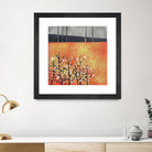 Blackthorn Blossom Landscape by Nic Squirrell on GIANT ART - orange digital painting