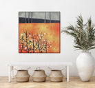 Blackthorn Blossom Landscape by Nic Squirrell on GIANT ART - orange digital painting