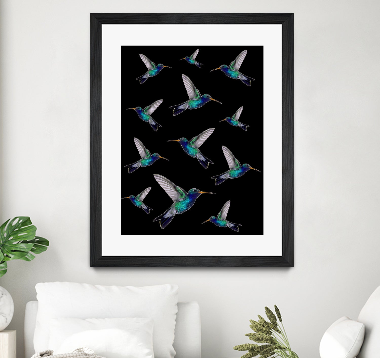 hummingbird pattern by Kiki Castel on GIANT ART - green vector illustration