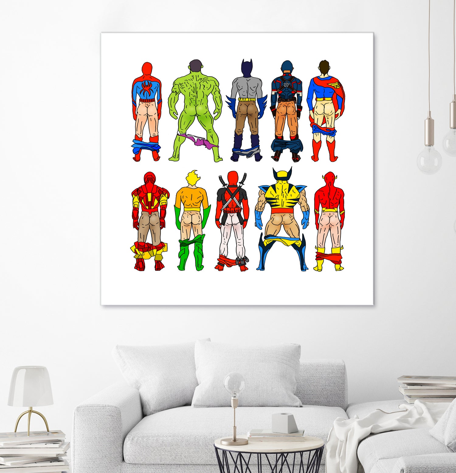 Super Hero Butts by Winston Chiu on GIANT ART - white digital drawing