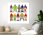 Super Hero Butts by Winston Chiu on GIANT ART - white digital drawing