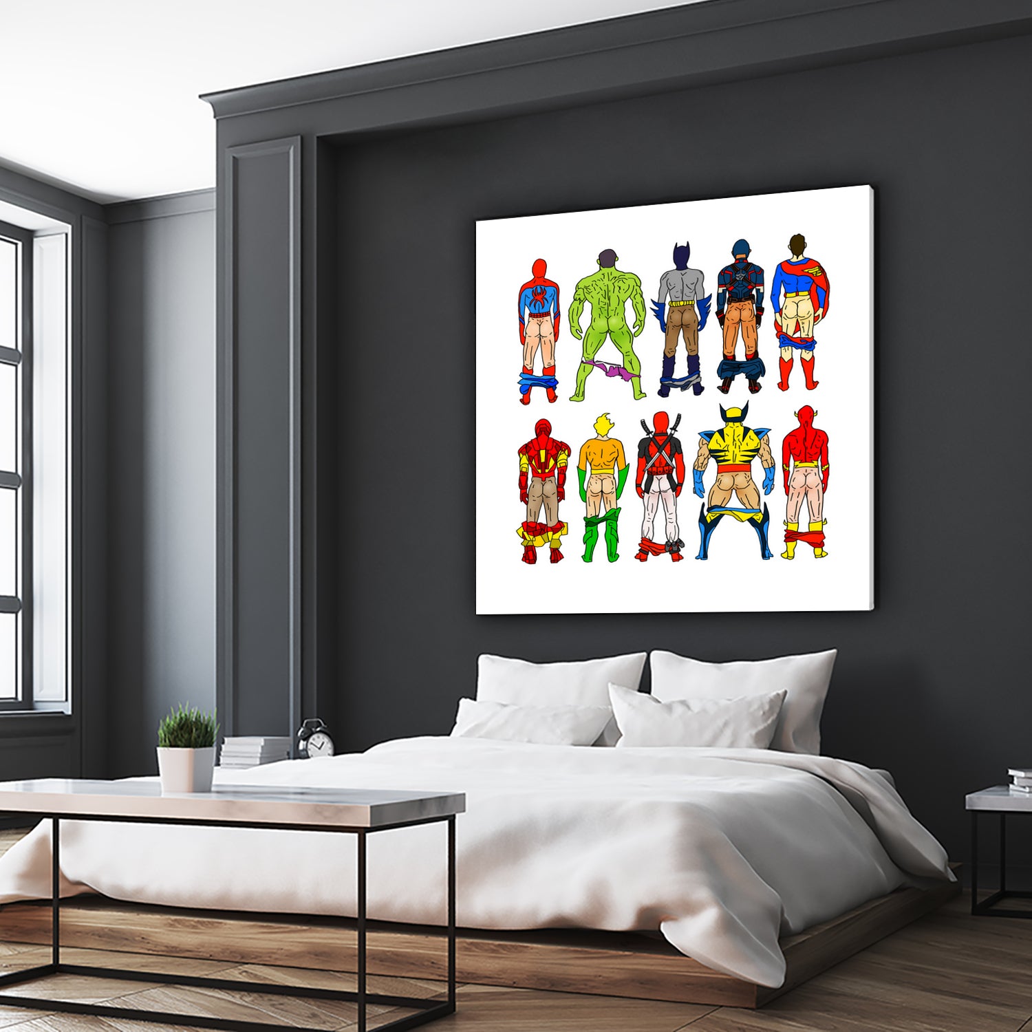 Super Hero Butts by Winston Chiu on GIANT ART - white digital drawing