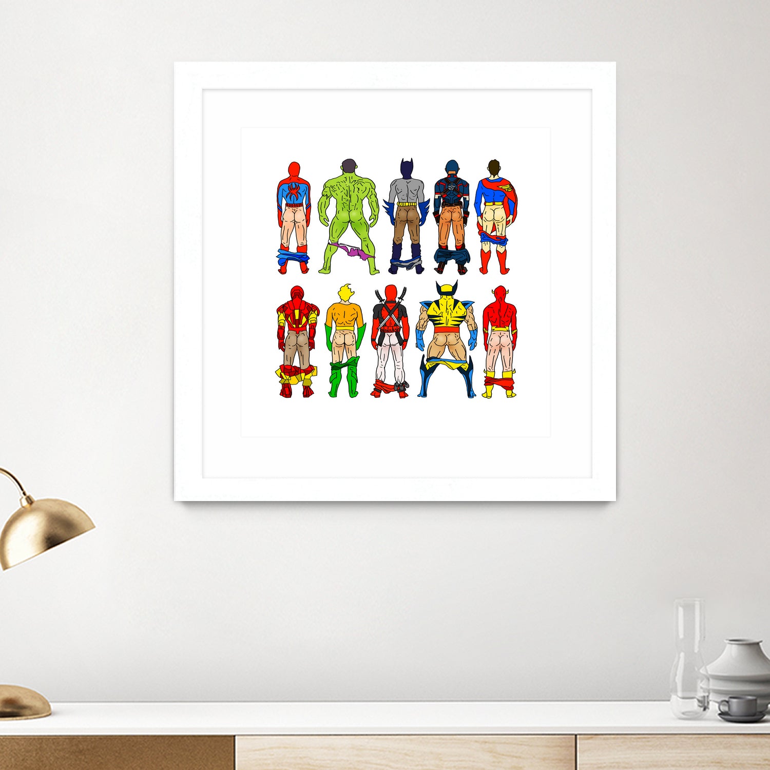 Super Hero Butts by Winston Chiu on GIANT ART - white digital drawing