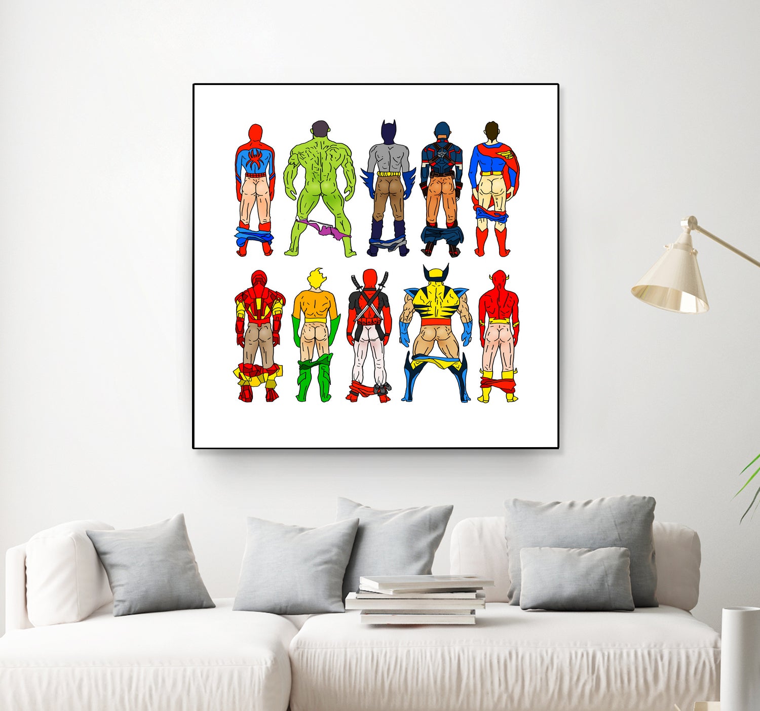 Super Hero Butts by Winston Chiu on GIANT ART - white digital drawing