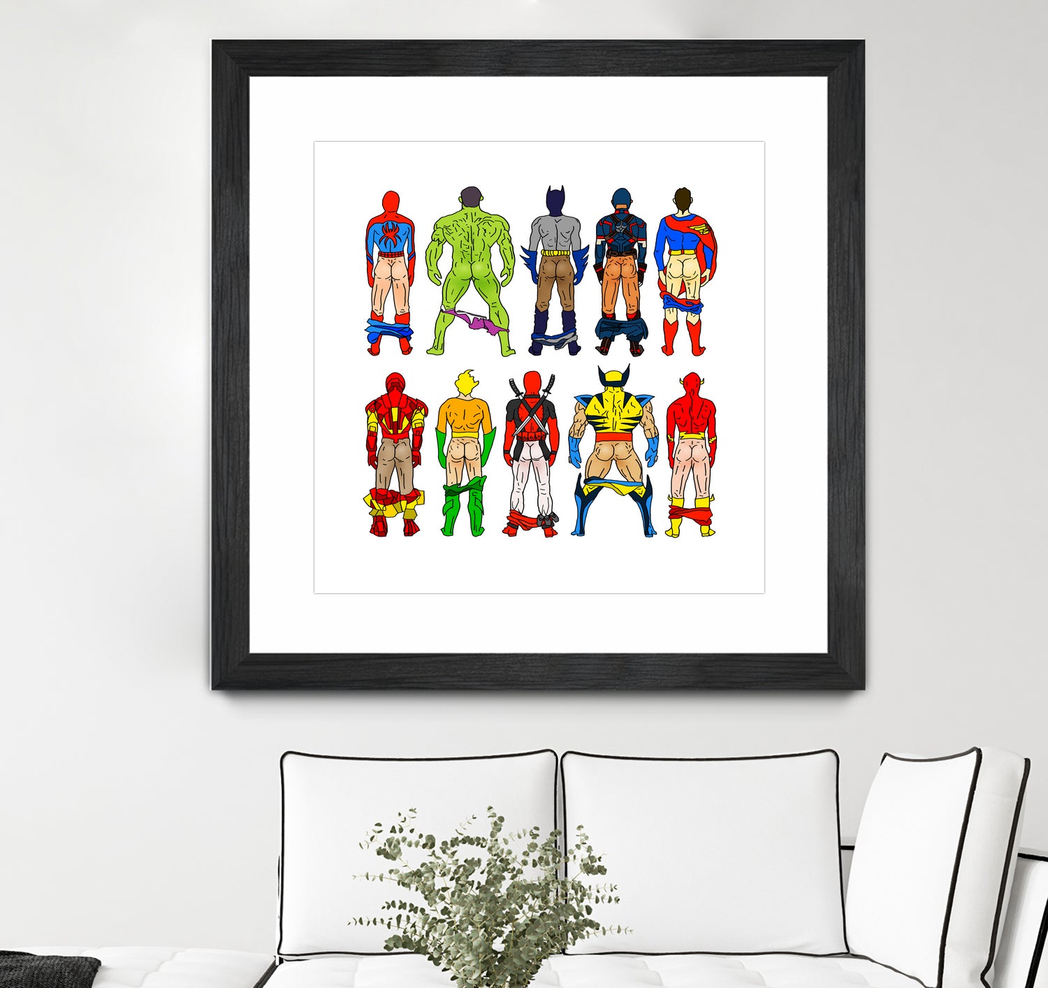 Super Hero Butts by Winston Chiu on GIANT ART - white digital drawing