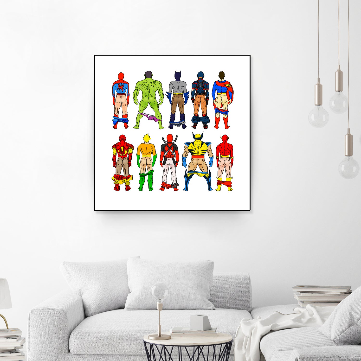 Super Hero Butts by Winston Chiu on GIANT ART - white digital drawing