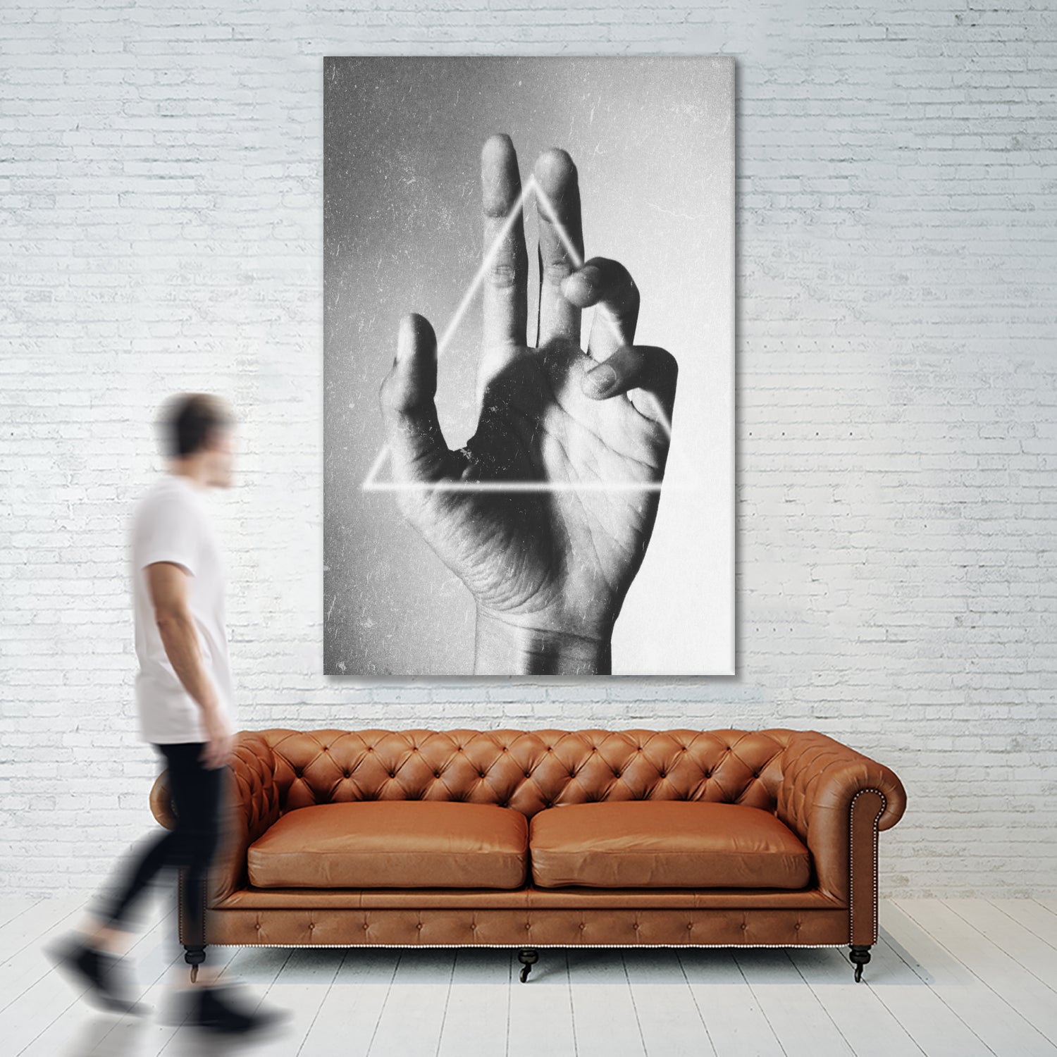 Hand + Triangle by Annisa Tiara Utami on GIANT ART - gray photo manipulation