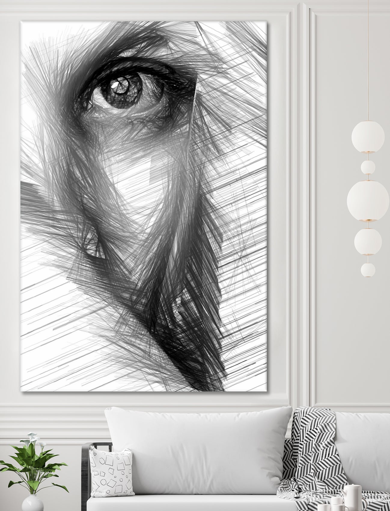 Female Sketch in Black and White 215 by Rafael Salazar on GIANT ART - gray digital drawing