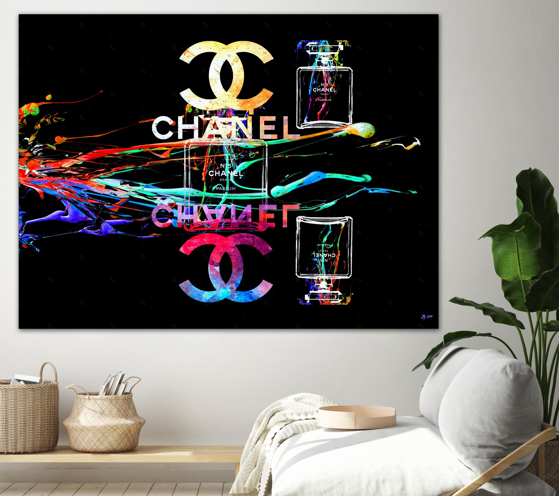 Chanel Perfumes by Daniel Janda on GIANT ART - black mixed media