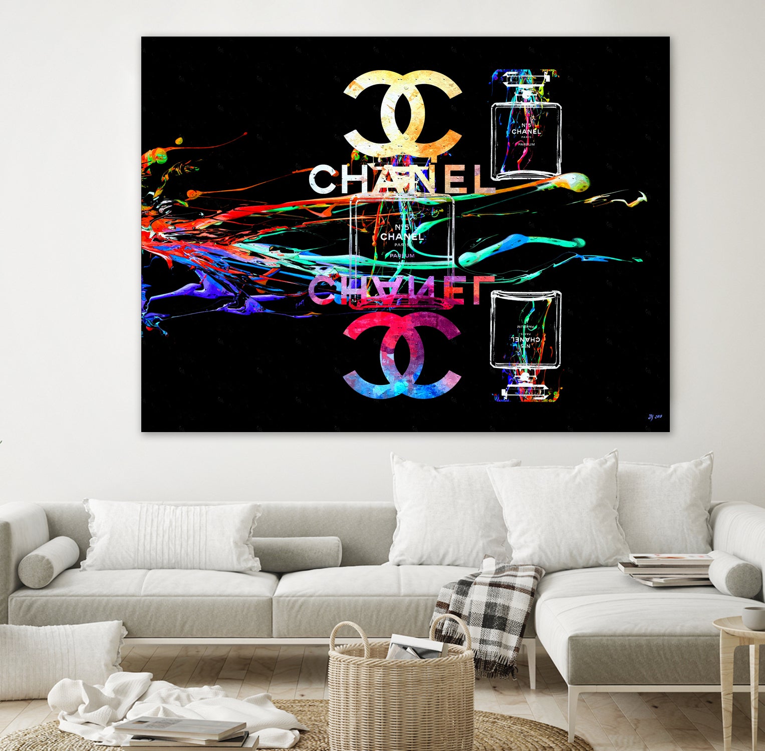 Chanel Perfumes by Daniel Janda on GIANT ART - black mixed media