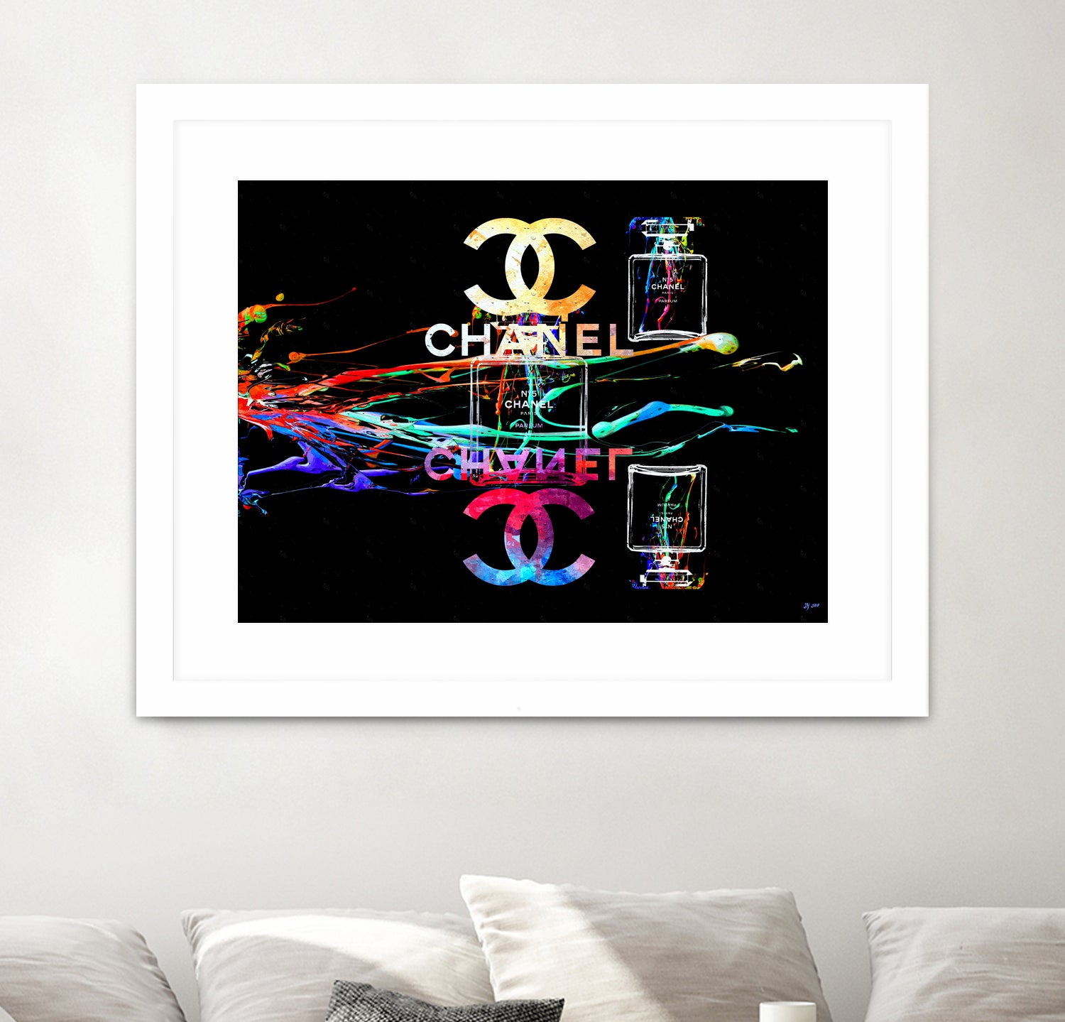 Chanel Perfumes by Daniel Janda on GIANT ART - black mixed media