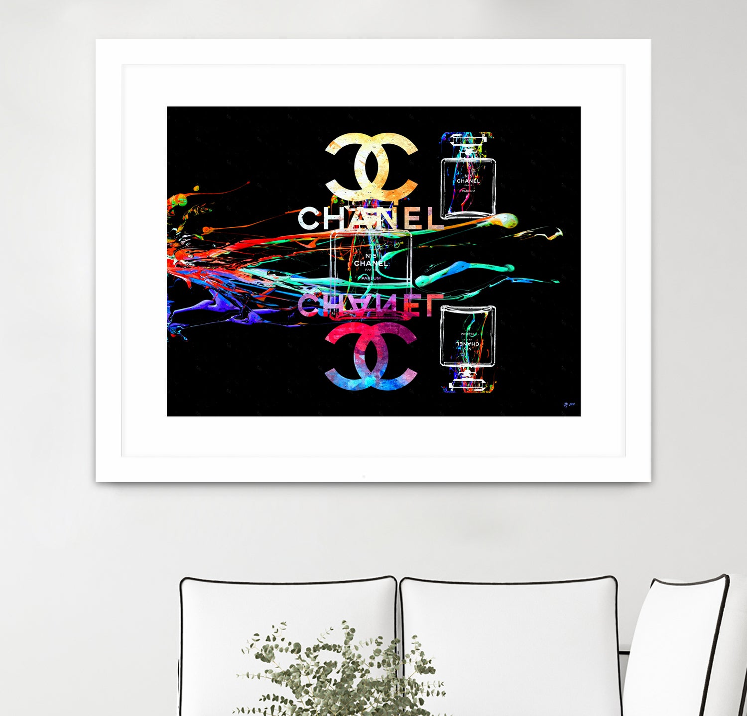 Chanel Perfumes by Daniel Janda on GIANT ART - black mixed media