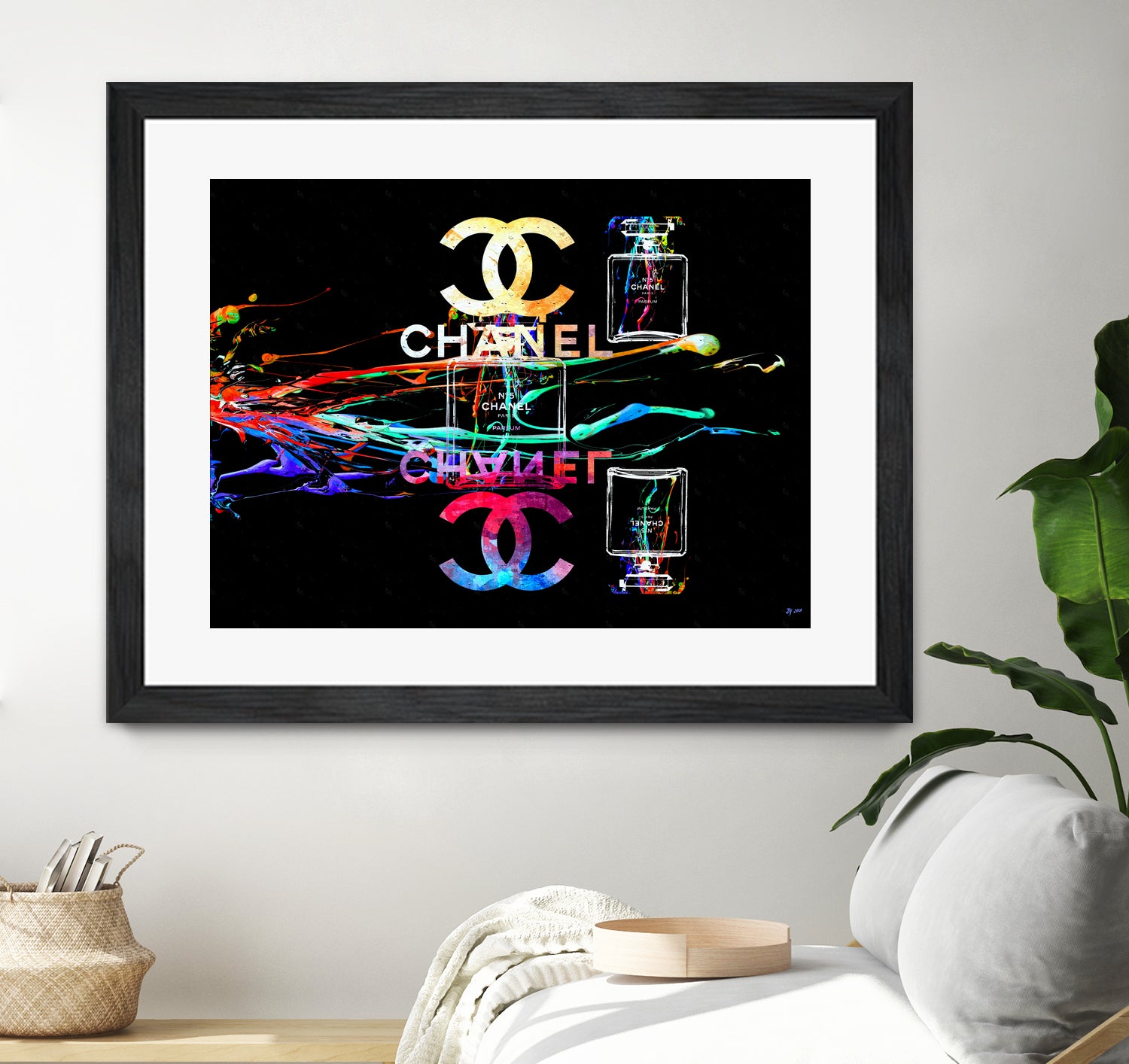 Chanel Perfumes by Daniel Janda on GIANT ART - black mixed media