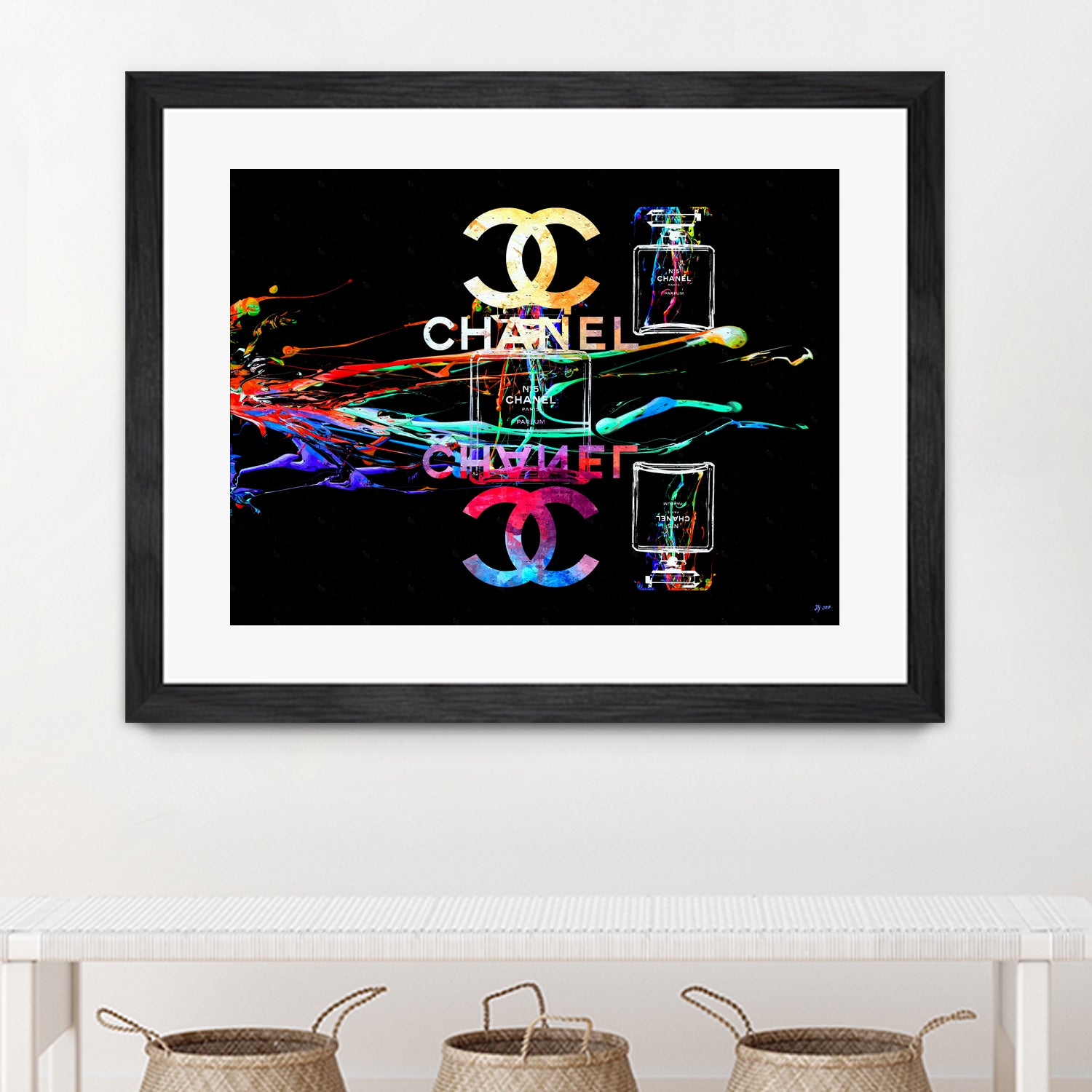 Chanel Perfumes by Daniel Janda on GIANT ART - black mixed media