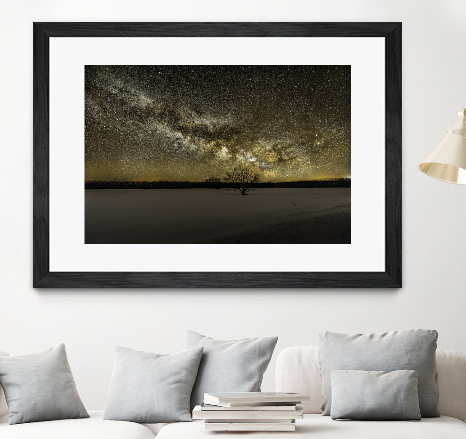 MIlky way rising by Lorenzo Bustillo on GIANT ART - gray photo illustration