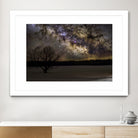 Milky way and Lone Tree by Lorenzo Bustillo on GIANT ART - gray photo illustration