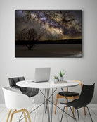 Milky way and Lone Tree by Lorenzo Bustillo on GIANT ART - gray photo illustration