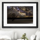 Milky way and Lone Tree by Lorenzo Bustillo on GIANT ART - gray photo illustration