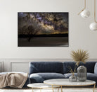 Milky way and Lone Tree by Lorenzo Bustillo on GIANT ART - gray photo illustration