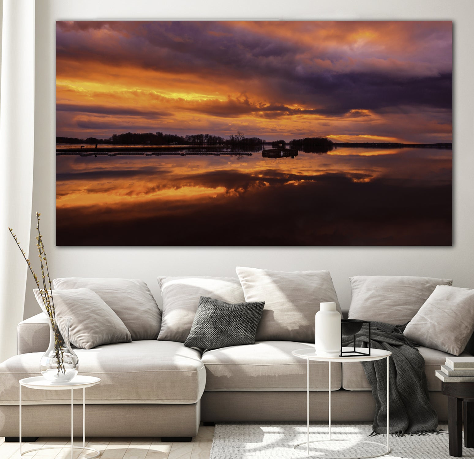 Sainte-Anne-de-Bellevue, Sunset by Lorenzo Bustillo on GIANT ART - gray photo illustration