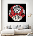 The Red Mushroom in Mario Bros by Caroline BESSIERES on GIANT ART - red digital drawing